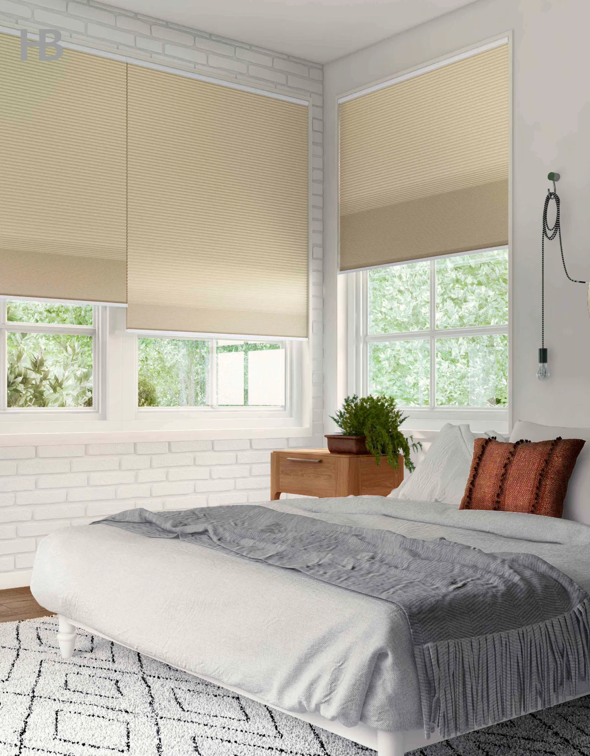 Bedroom Pleated Blinds